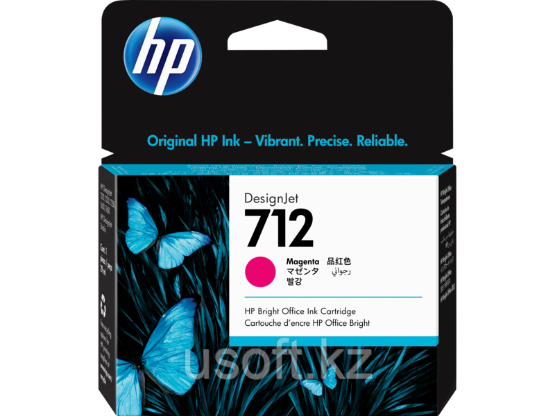 Картридж струйный HP 712 для HP DesignJet, 29 мл, Пурпурный/Magenta (3ED68A) - фото 1 - id-p116553678