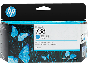 Голубой картридж HP DesignJet 738, 130 мл (498N5A)
