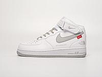 Кроссовки Nike Air Force 1 Mid x Supreme x The North Face 42/Белый