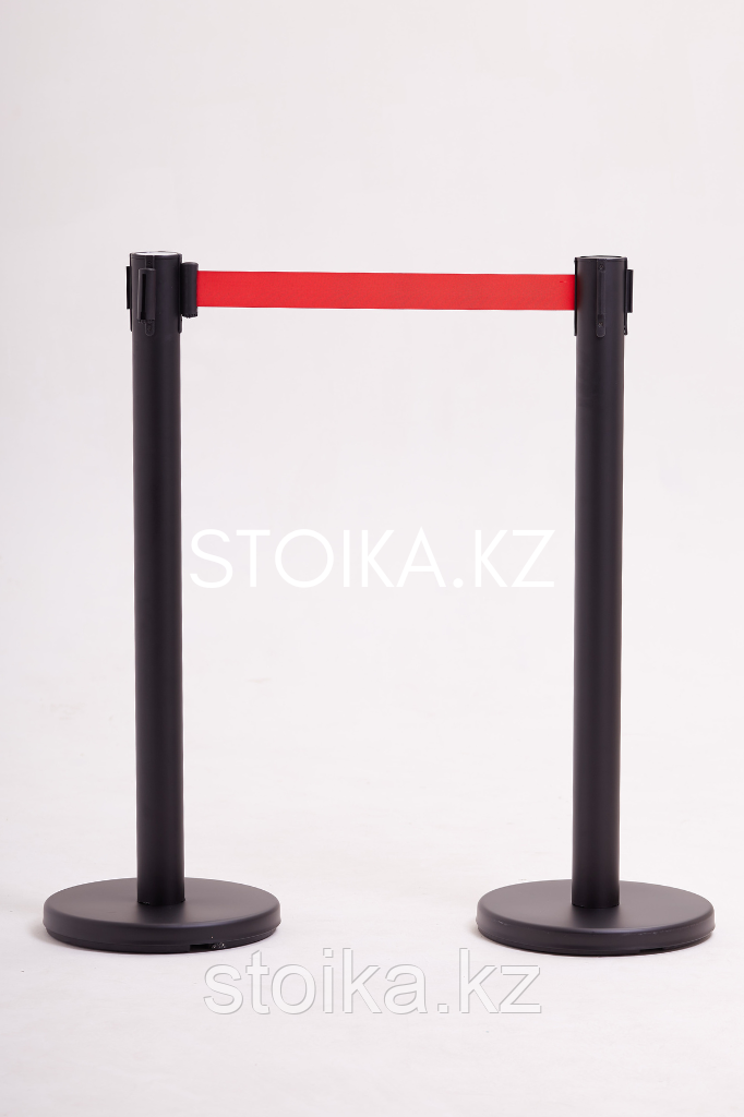 Чёрная стойка с вытяжной лентой красного цвета - фото 3 - id-p53215590