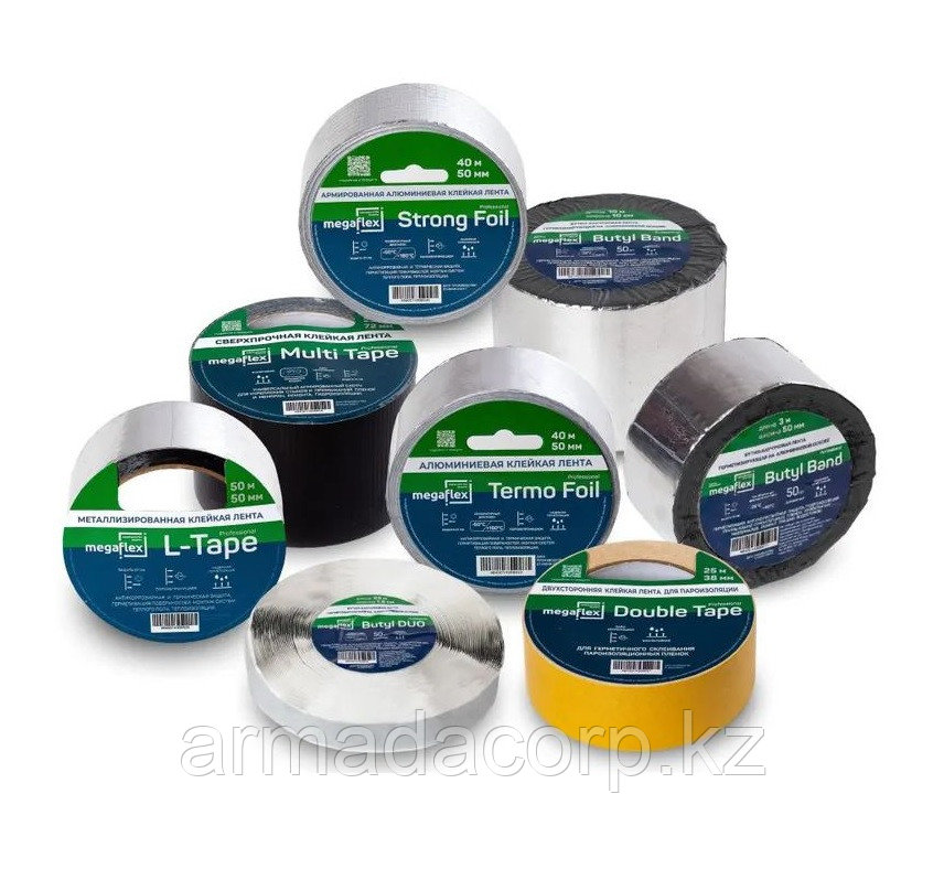 Ленты изоляционные и скотчи для герметизации Megaflex(Мегафлекс) - фото 1 - id-p116564228