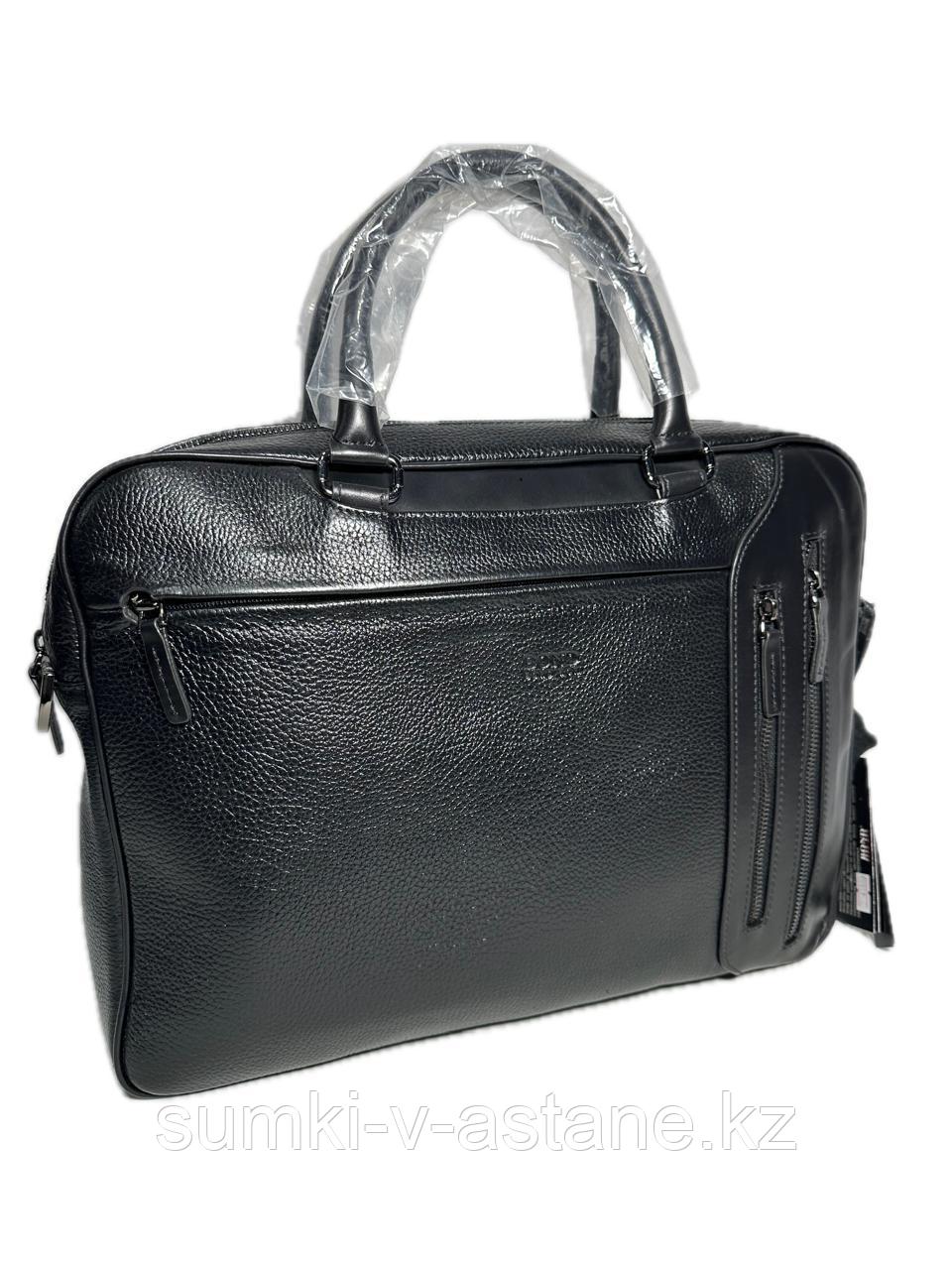 Мужская сумка-портфель "Bond Non" из кожи. Высота 29 см, ширина 39 см, глубина 8 см. - фото 2 - id-p107132292