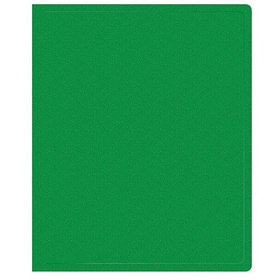 Папка на 2-х кольцах BURO, пластиковая, 500 мкм, зеленая
