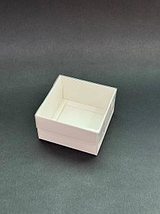 Коробка с прозрачной крышкой Белый 9*9*5