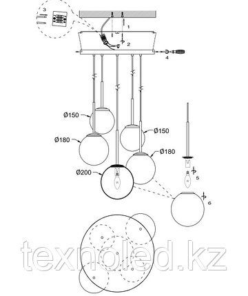 Подвесной светильник Basic form 3000К, 40 Вт, IP 20, фото 3