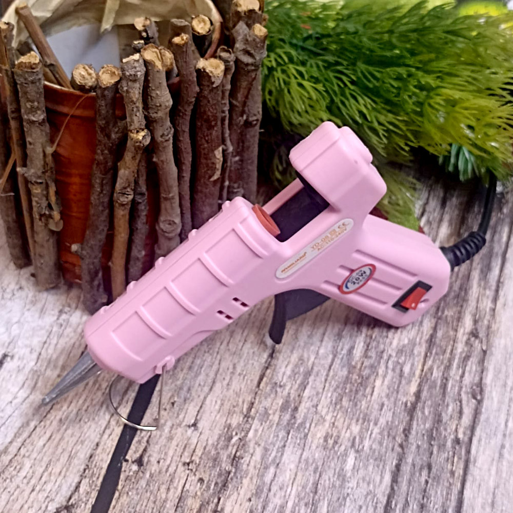 МИНИ Клеевой пистолет Hot Melt Glue Gun розовый - фото 3 - id-p116557099