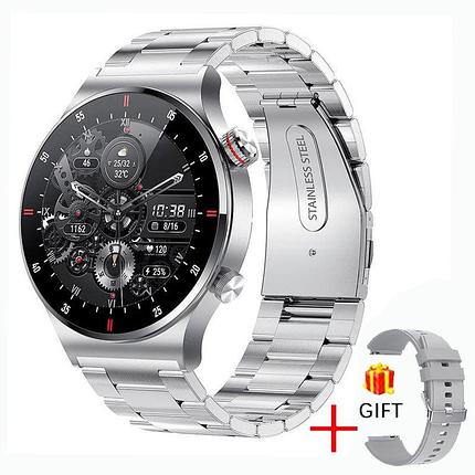 Смарт часы Polson QW-33 серый-серебристый, фото 1