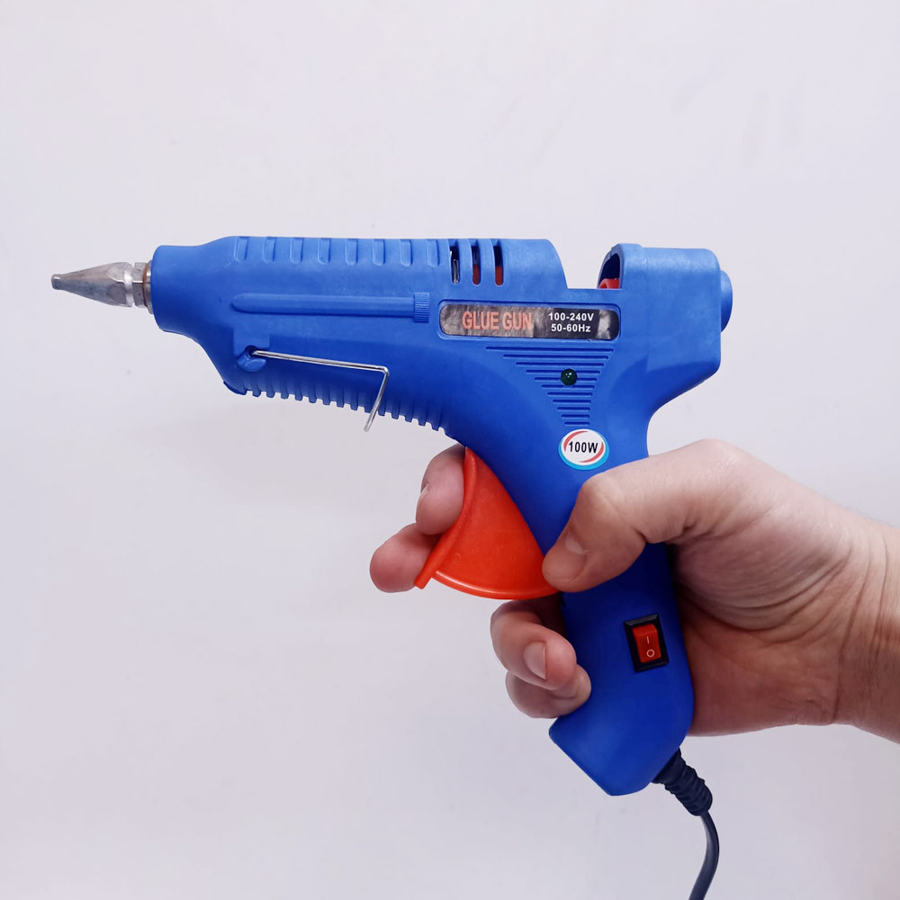 Клеевой пистолет Glue Gun 100 W (синий) - фото 3 - id-p49015254