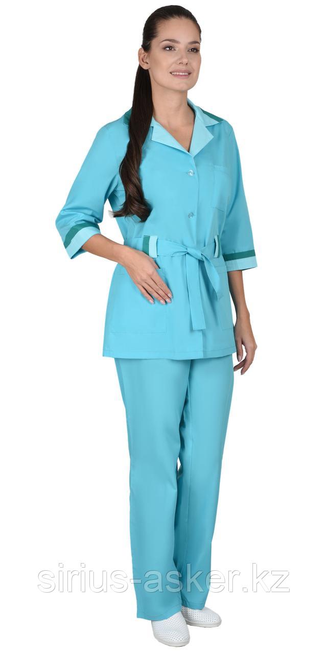 Костюм СИРИУС-ФЛОРА женский светло-бирюзовый (СТ), фото 1