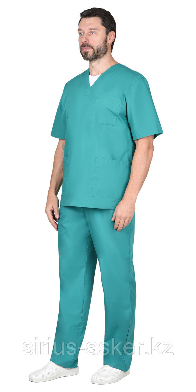 Костюм хирурга универсальный зелёный, фото 1