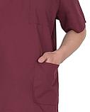 Костюм хирурга универсальный бордовый, фото 4