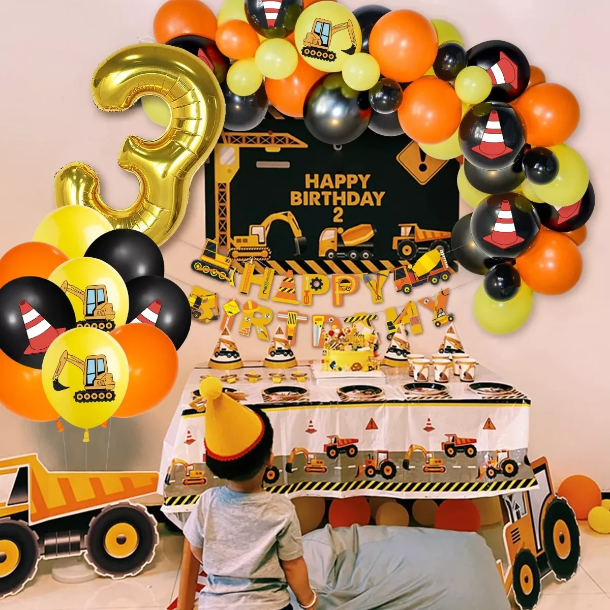 Комплект воздушных шаров для фотозоны Happy Birthday 3 - фото 6 - id-p116587534