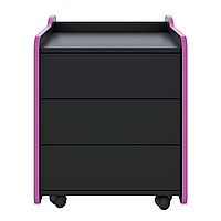 Тумба для игрового компьютерного стола VMMGAME CASE 50, черно-фиолетовый