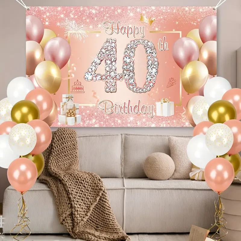Комплект воздушных шаров для фотозоны Happy Birthday 40 - фото 2 - id-p116593607