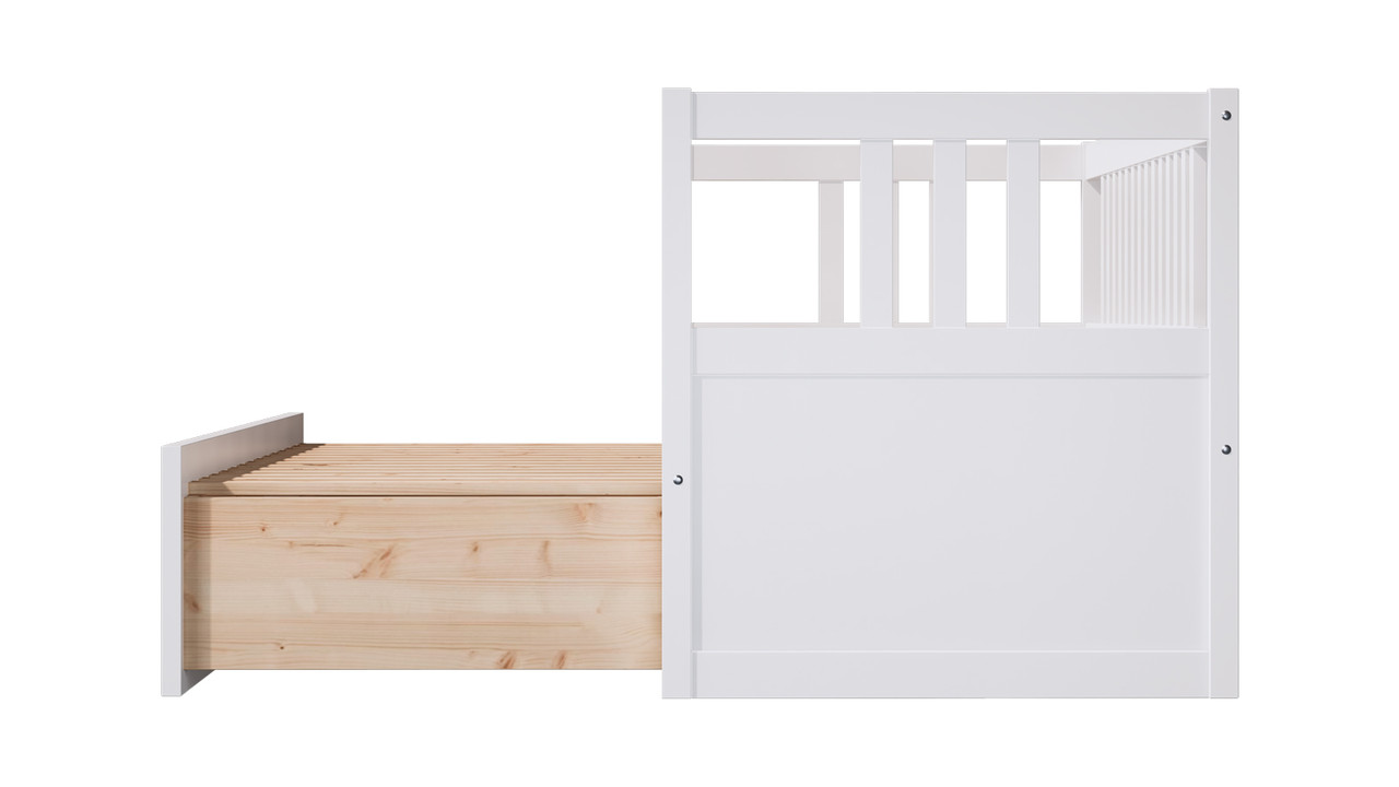 КЫМÖP (Хемнэс) кровать-кушетка с хранилищем детская 80x200,белый - фото 6 - id-p116593792