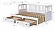 КЫМÖP (Хемнэс) кровать-кушетка с хранилищем детская 80x200,белый, фото 8