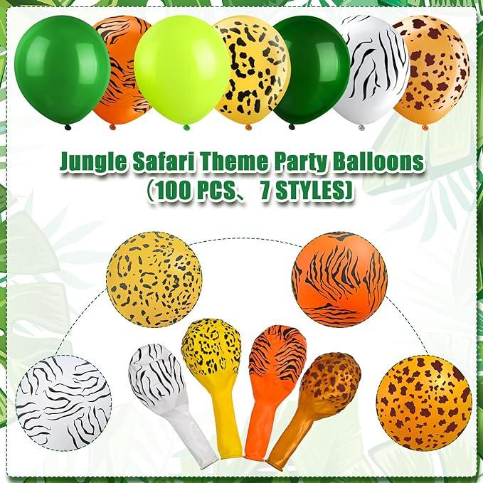 Комплект воздушных шаров для вечеринки в стиле джунглей 100шт. - фото 4 - id-p116593904