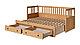 КЫМÖP (Хемнэс) кровать-кушетка с хранилищем детская 80x200,светло-коричневый, фото 3