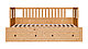 КЫМÖP (Хемнэс) кровать-кушетка с хранилищем детская 80x200,светло-коричневый, фото 4
