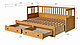КЫМÖP (Хемнэс) кровать-кушетка с хранилищем детская 80x200,светло-коричневый, фото 8