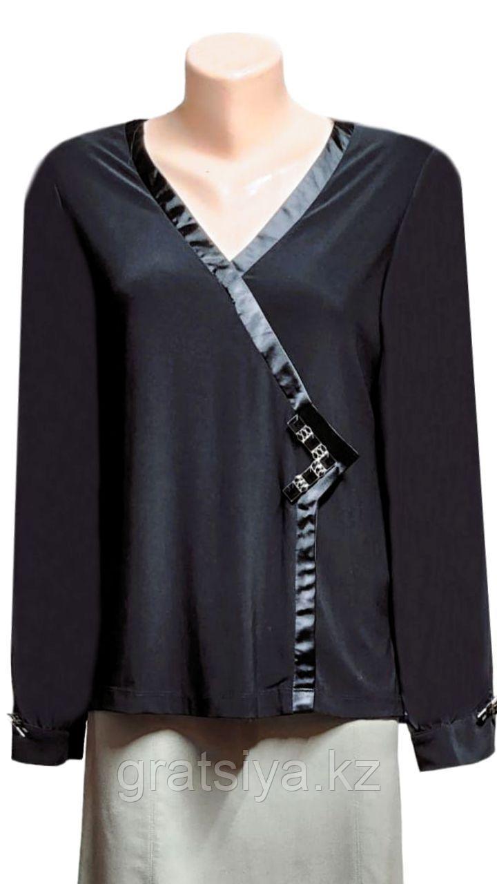 Нарядная Женская Блуза с V-образным вырезом с длинным рукавом - фото 2 - id-p97218594