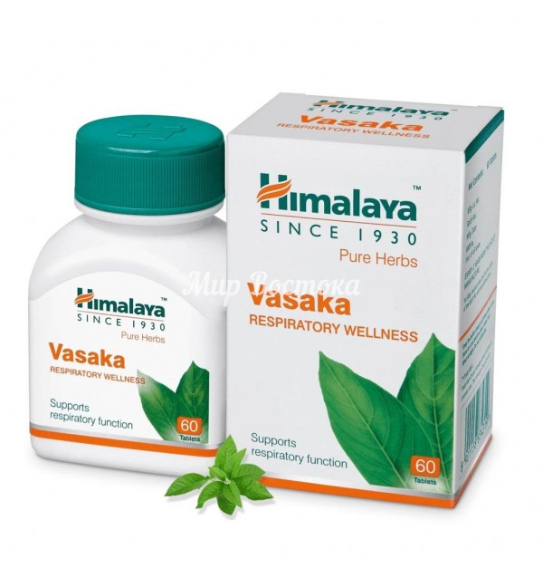 Васака Гималая для лечения бронхов и легких (Vasaka Himalaya), 60 таб - фото 1 - id-p116594311