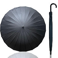 Зонт трость механически 115 см 24 спиц черный