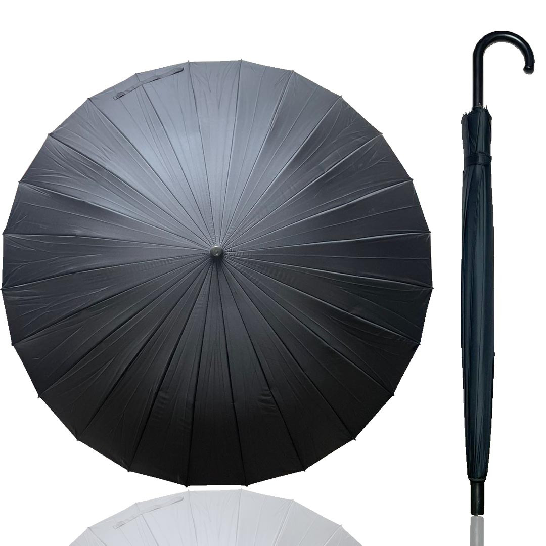 Зонт трость механический 115 см 24 спиц черный: продажа, цена в Алматы ...