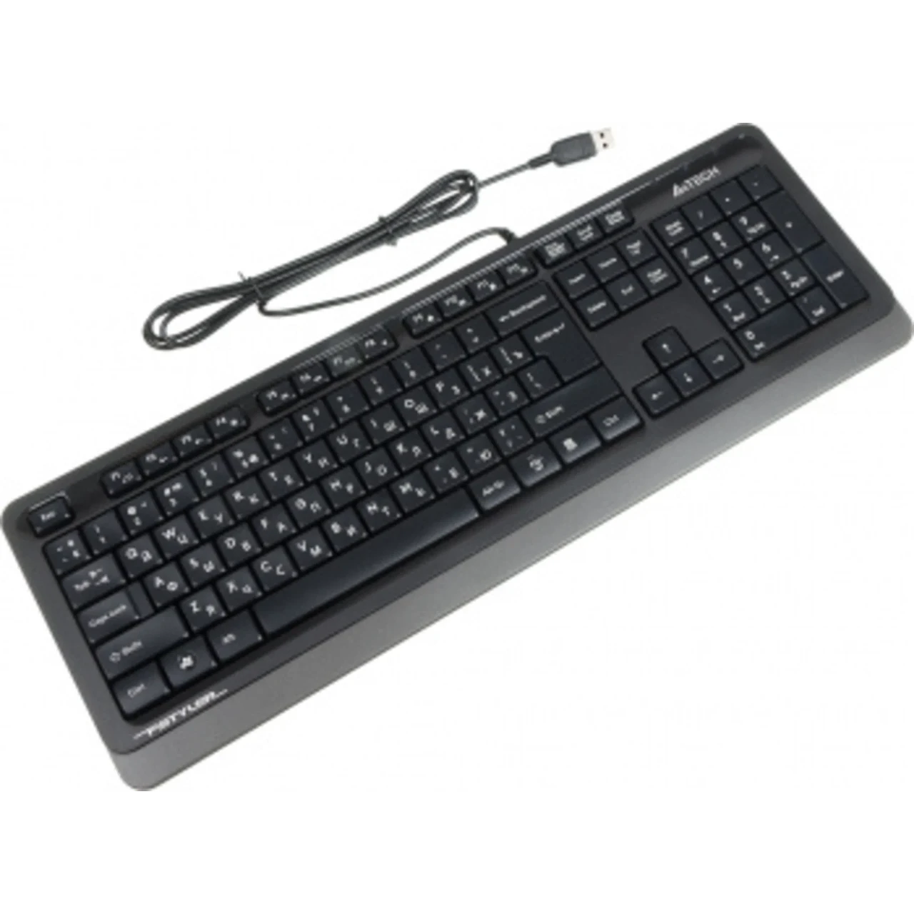 Клавиатура A4tech Fstyler FK10-BLACK/GREY  105 клавиш  150см  FN 12 Multimedia  USB FK10-BLACK/GREY