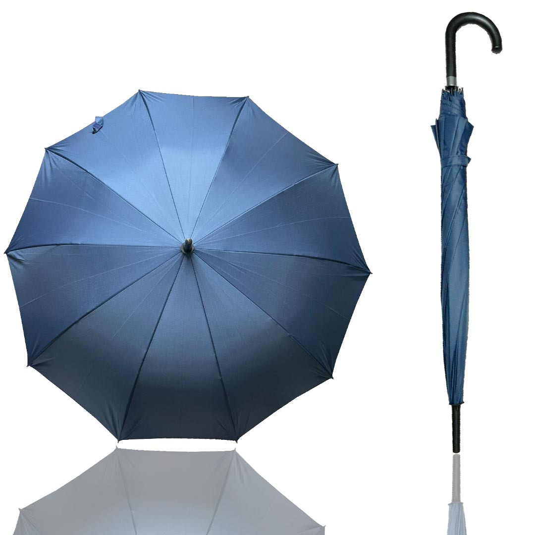 Зонт трость полуавтомат 100 см синий
