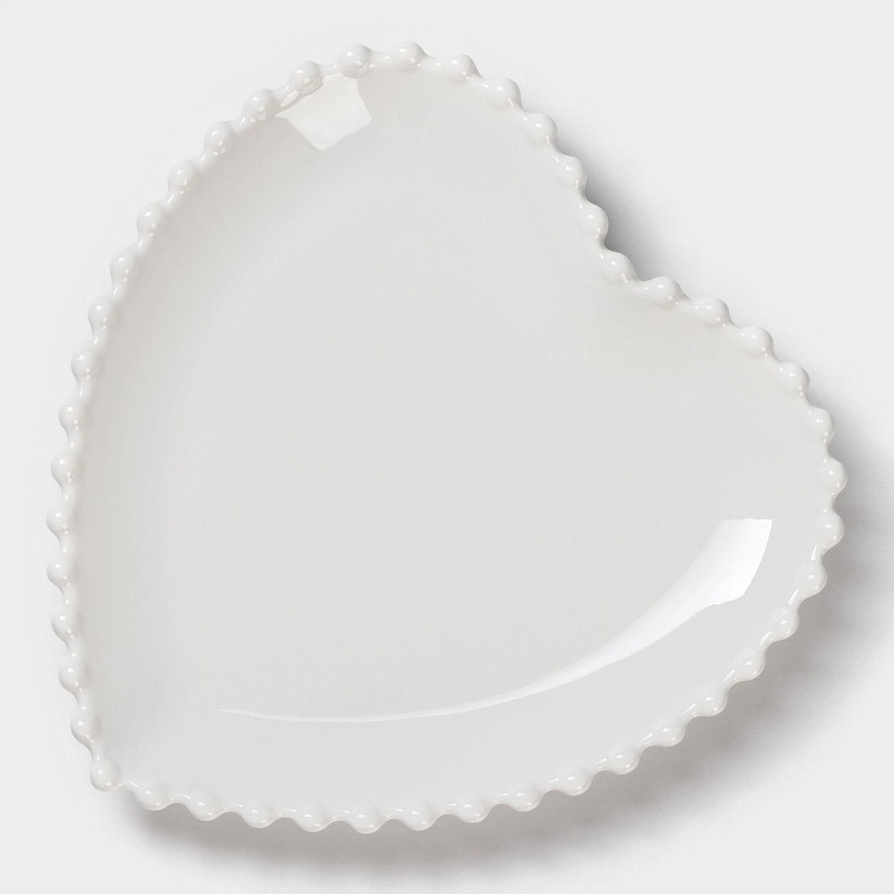 Тарелка фарфоровая Magistro «Сердце», d=30 см, цвет белый - фото 4 - id-p116607940