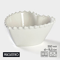 Фарфордан жасалған салат ыдысы Magistro "Жүрек", 550 мл