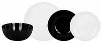 DIWALI BLACK/WHITE столовый сервиз на 6 персон из 19 предметов