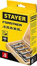 STAYER Forstner, 5 шт: 15-20-25-30-35 мм, набор сверл форстнера по дереву, ДСП (29985-H5), фото 2