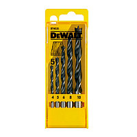 DeWALT, DT4535, Ағашқа арналған бұралмалы бұрғылар жинағы (5 дана): 4, 5, 6, 8, 10 пластикалық кассетадағы мм, дана