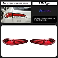 Задние фонари на Corolla Cross 2021-по н.в тюнинг (Красный цвет)