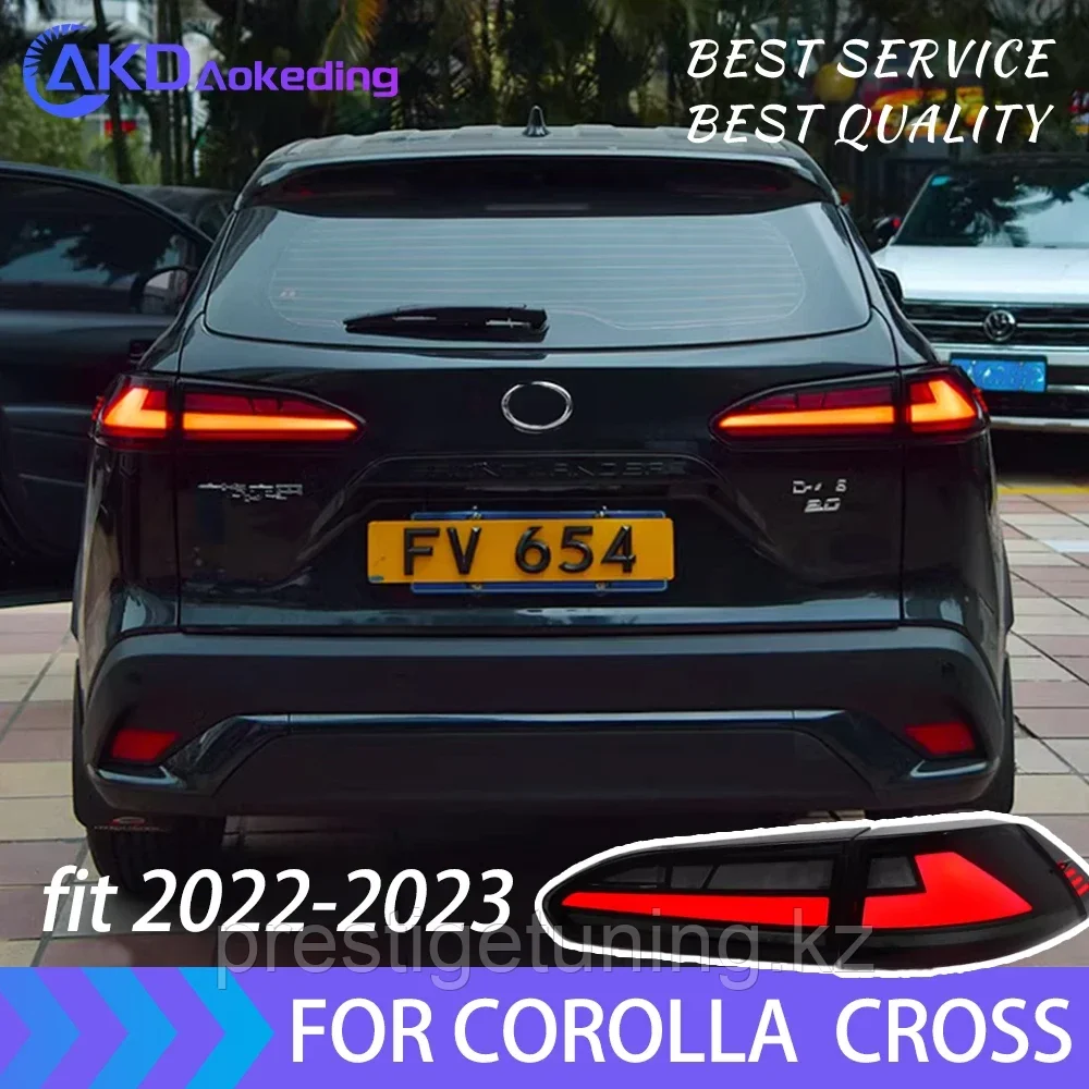 Задние фонари на Corolla Cross 2021-по н.в тюнинг (Красный цвет) - фото 6 - id-p116616325