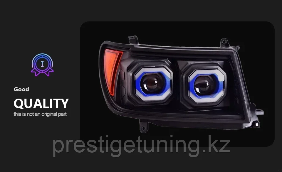 Передние фары на Land Cruiser 100 2005-07 дизайн BMW
