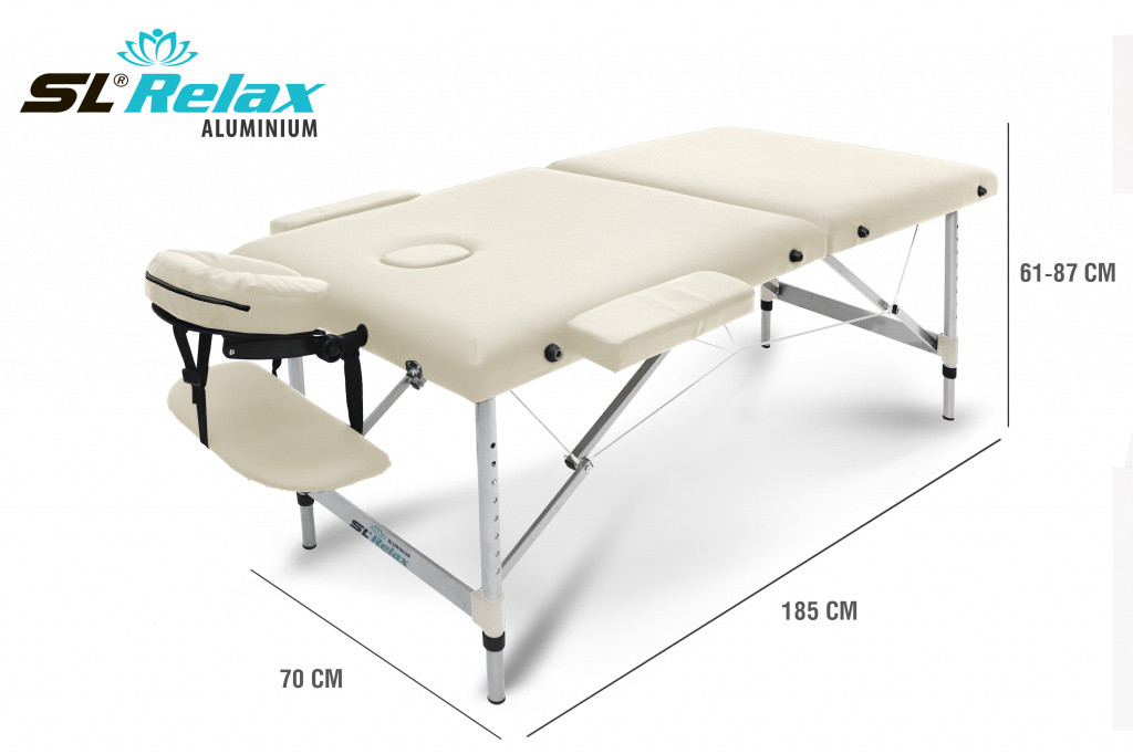 Массажный стол складной Aluminium, бежевый BM2723-2 - фото 2 - id-p116616451