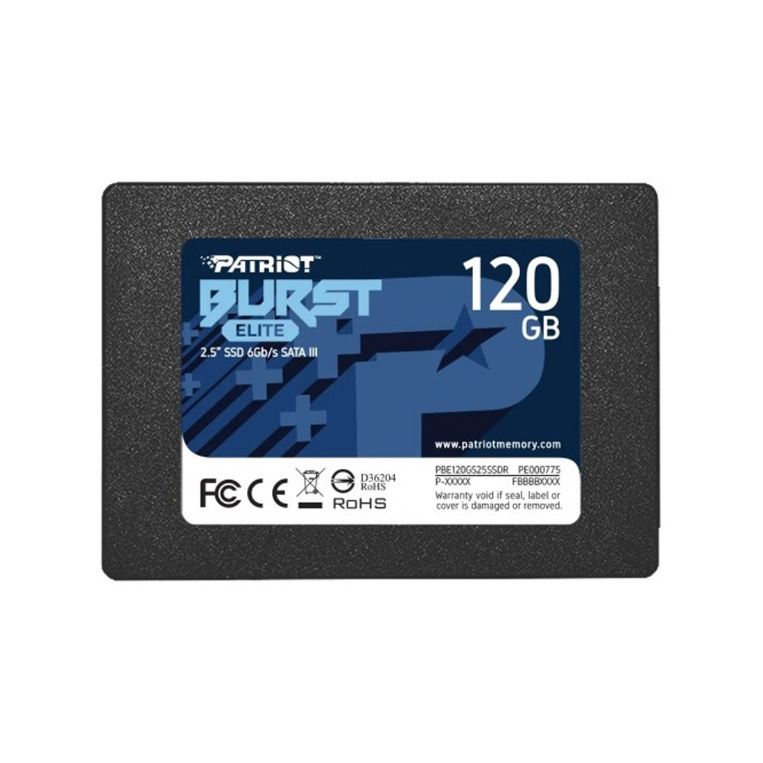 Твердотельный накопитель SSD Patriot Memory BURST ELITE PBE120GS25SSDR 120GB SATA3 2,5" - фото 1 - id-p116617320