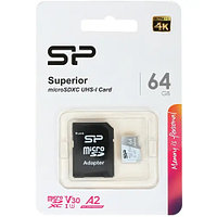 Silicon Power Superior microSDXC [SP064GBSTXDA2V20SP] флеш (flash) карты (SP064GBSTXDA2V20SP)