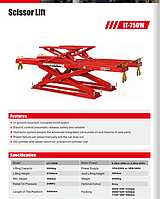 Подъемник ножничный -LT750W