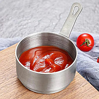 Соусница металлическая серебристая