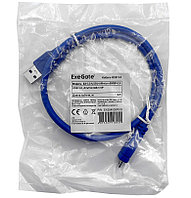 Кабель USB Type A - microUSB Type-B ExeGate EX-CC-USB3-AMmicroBM9P-0.5 0.5 м синий