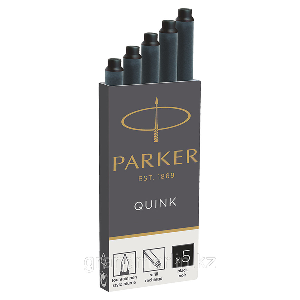 Картриджи чернильные Parker "Cartridge Quink" черные, 5шт., картонная коробка - фото 1 - id-p107464866