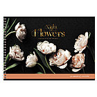 Альбом для рисования 40л., А4, на гребне BG "Night flowers", тиснение фольгой, фото 2
