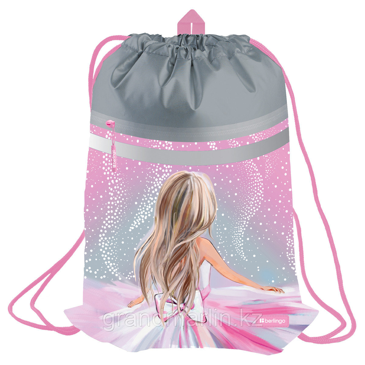 Мешок для обуви 1 отделение Berlingo "Beautiful dream", 340*460мм, вентиляционная сеточка, светоотра, фото 1