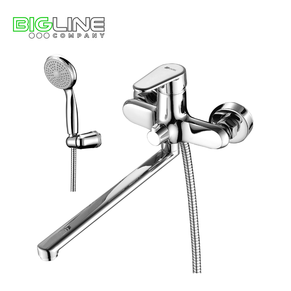 Смеситель LEMARK LM0351C Point универсал.с плоским изливом 300 мм, дивертор с керам.пластинами, хром