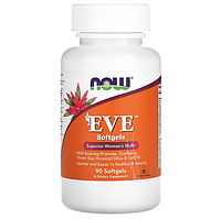 EVE (ЕВА), Әйелдерге арналған мультивитаминдер, 90 жұмсақ таблетка, NOW Foods