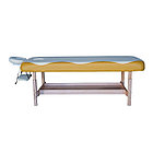 Массажный стационарный стол DFC NIRVANA, SUPERIOR, дерев. ножки, 1 секция, цвет беж.с желт., фото 2